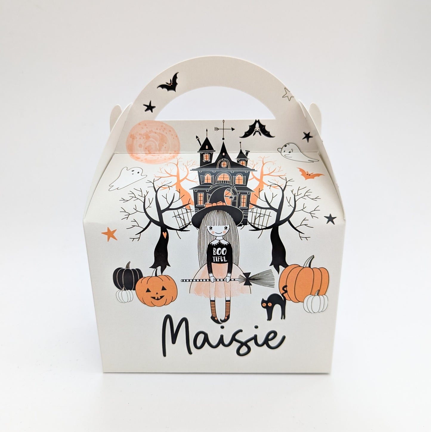 (Copy) HALLOWEEN Cute Witch Personalised Children’s Party Box Gift Bag Favour