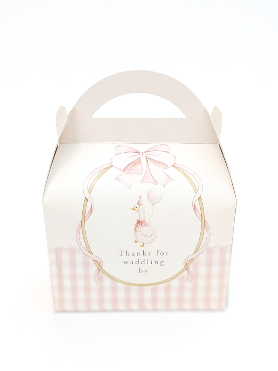 Silly Goose Personalised Party Boxes available in pink or green