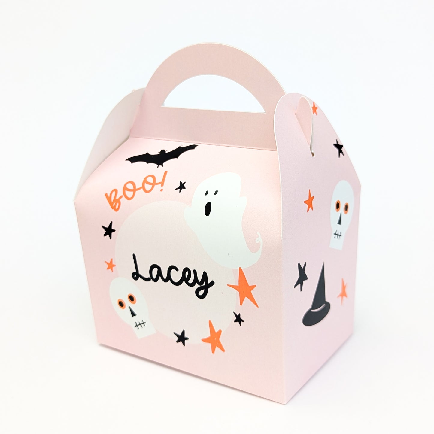 HALLOWEEN Cute Pastel Personalised Children’s Party Box Gift Bag Favour