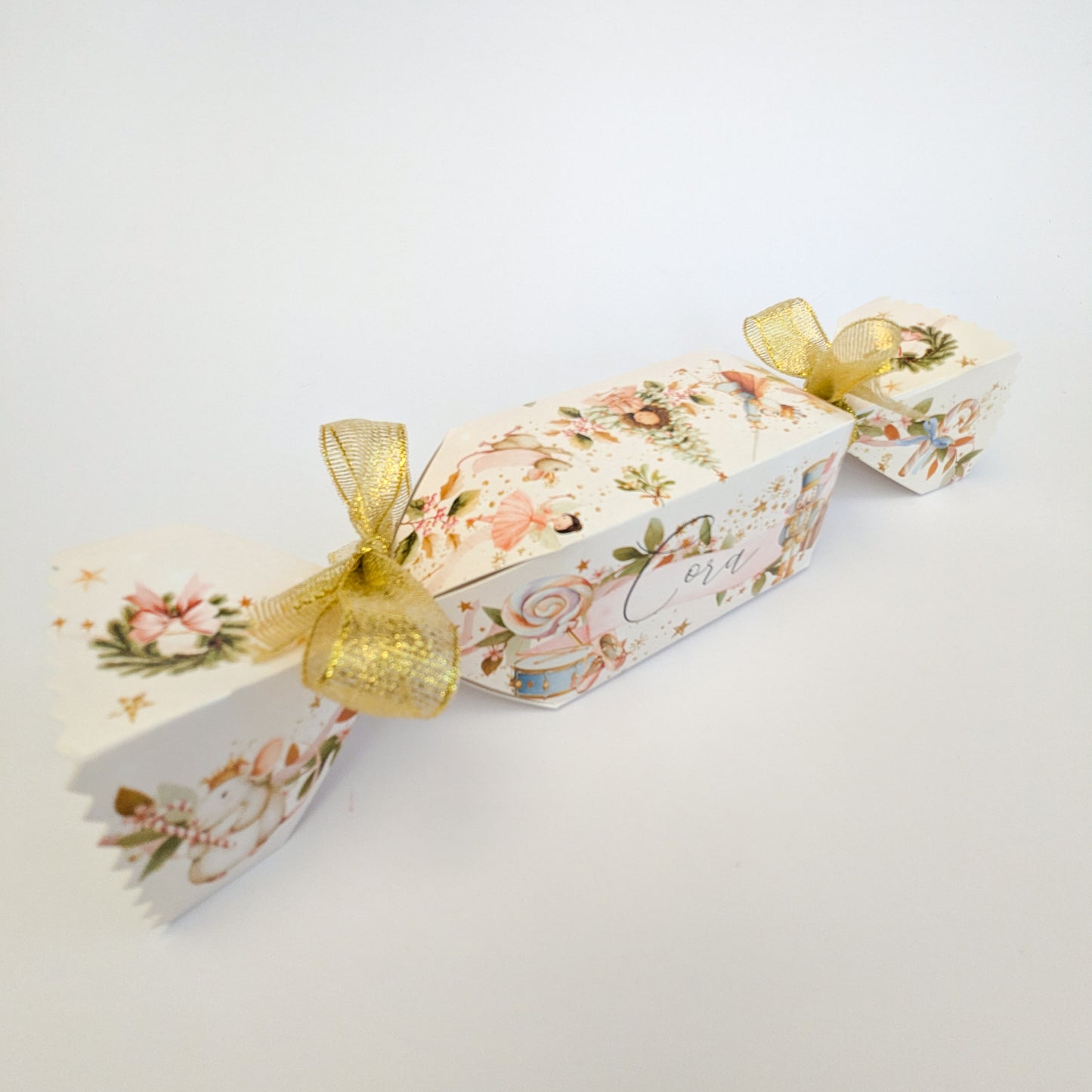 Personalised Nutcracker Christmas Cracker Winter Wonderland Treat Box