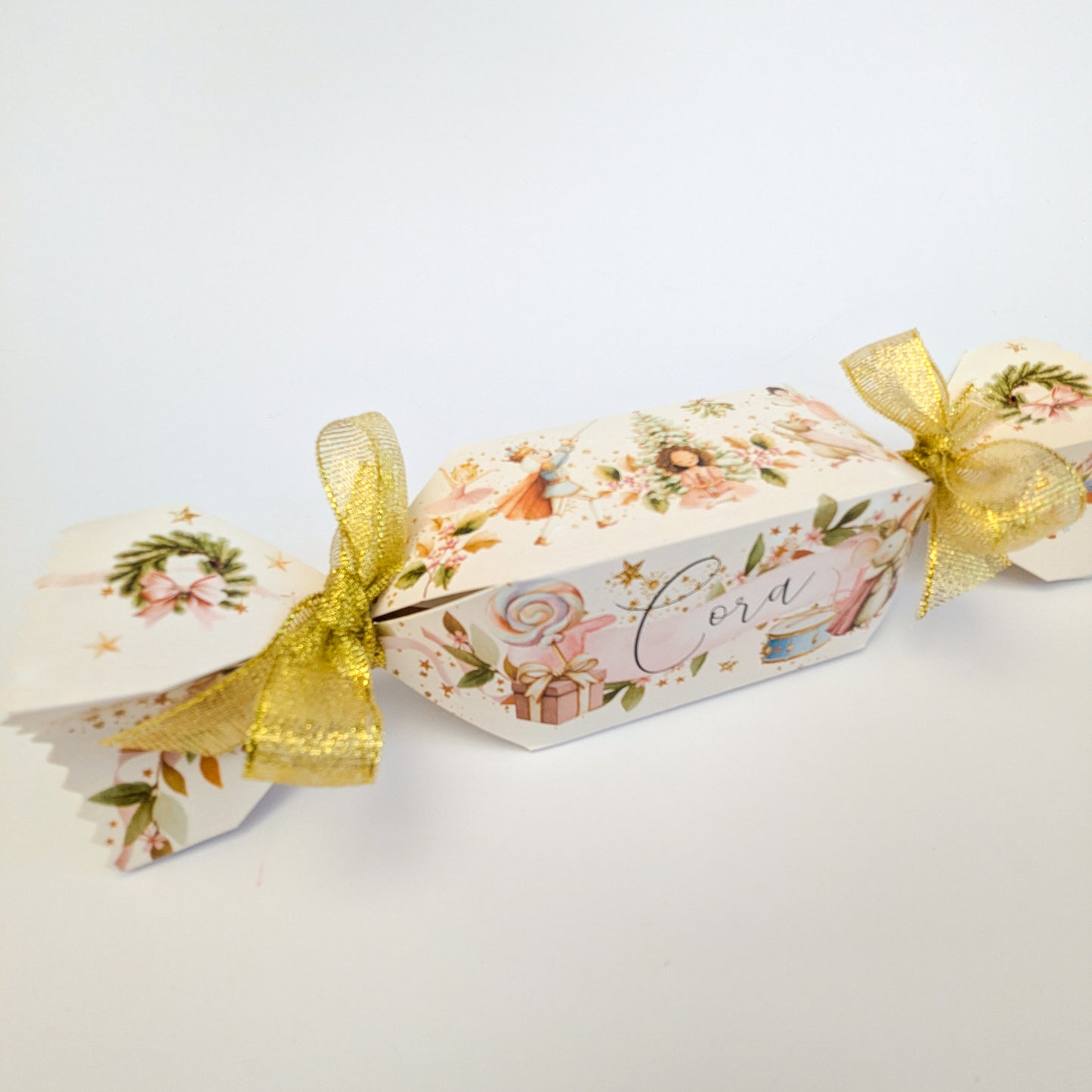 Personalised Nutcracker Christmas Cracker Winter Wonderland Treat Box