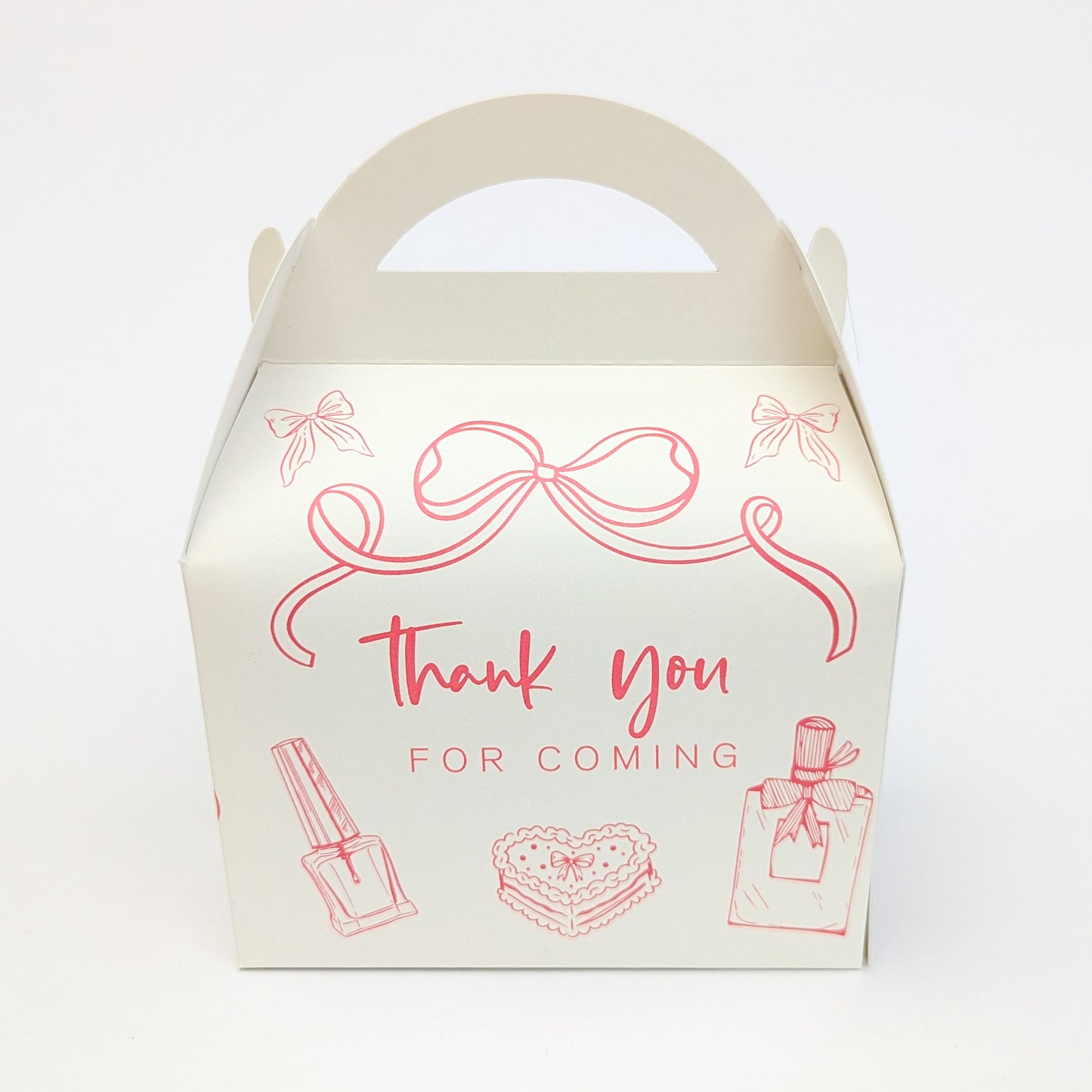 Whimsical girly spa pink Children’s Party Box Gift Bag Favour