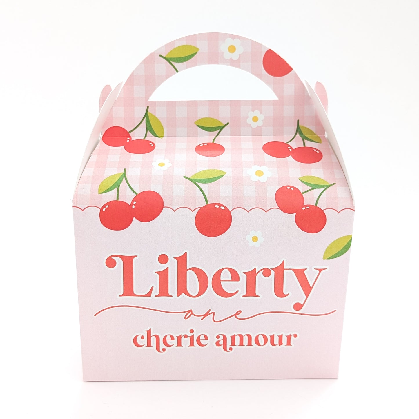 CHERIE AMOUR Cherry Berry Birthday Party Treat Boxes Gift Bags