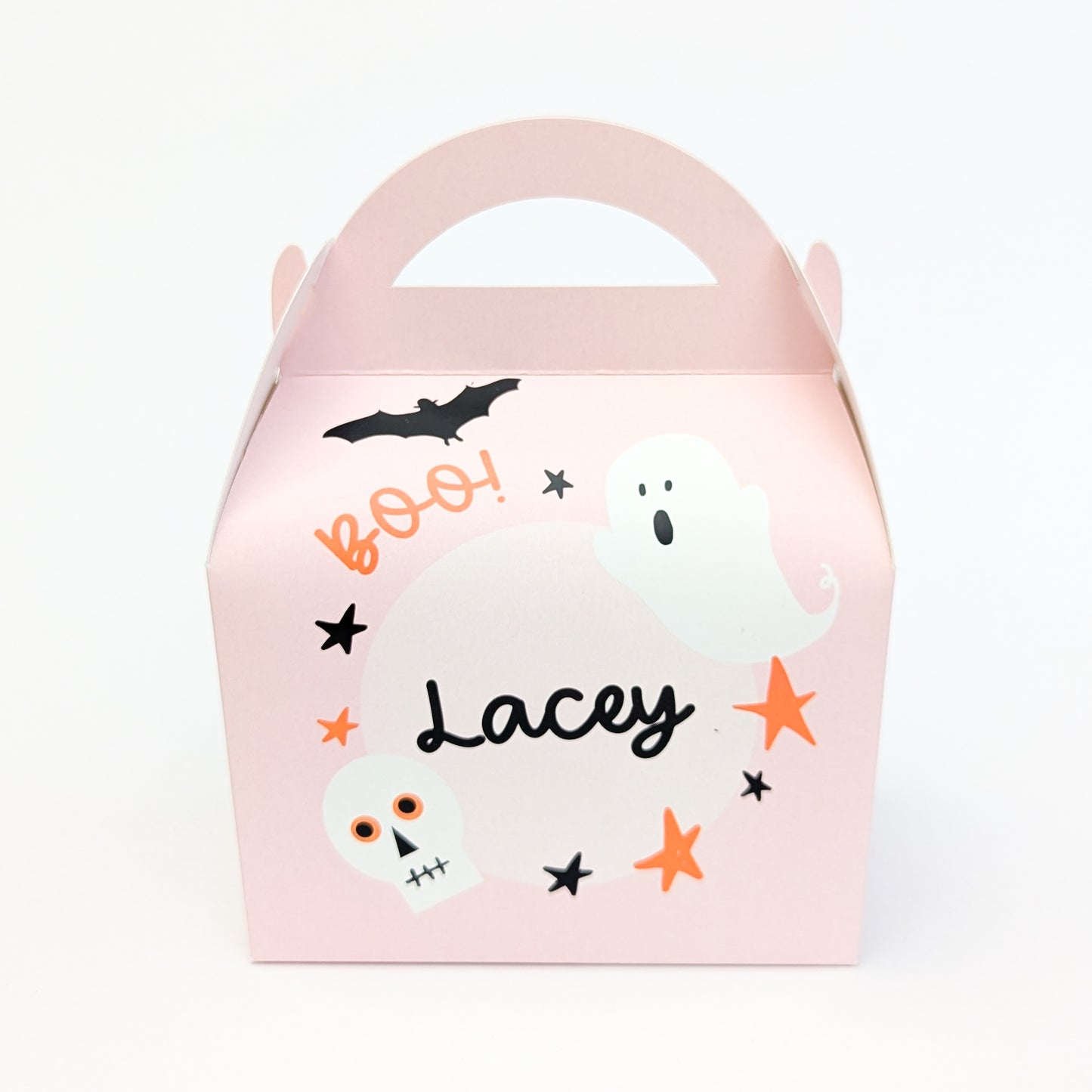 HALLOWEEN Cute Pastel Personalised Children’s Party Box Gift Bag Favour