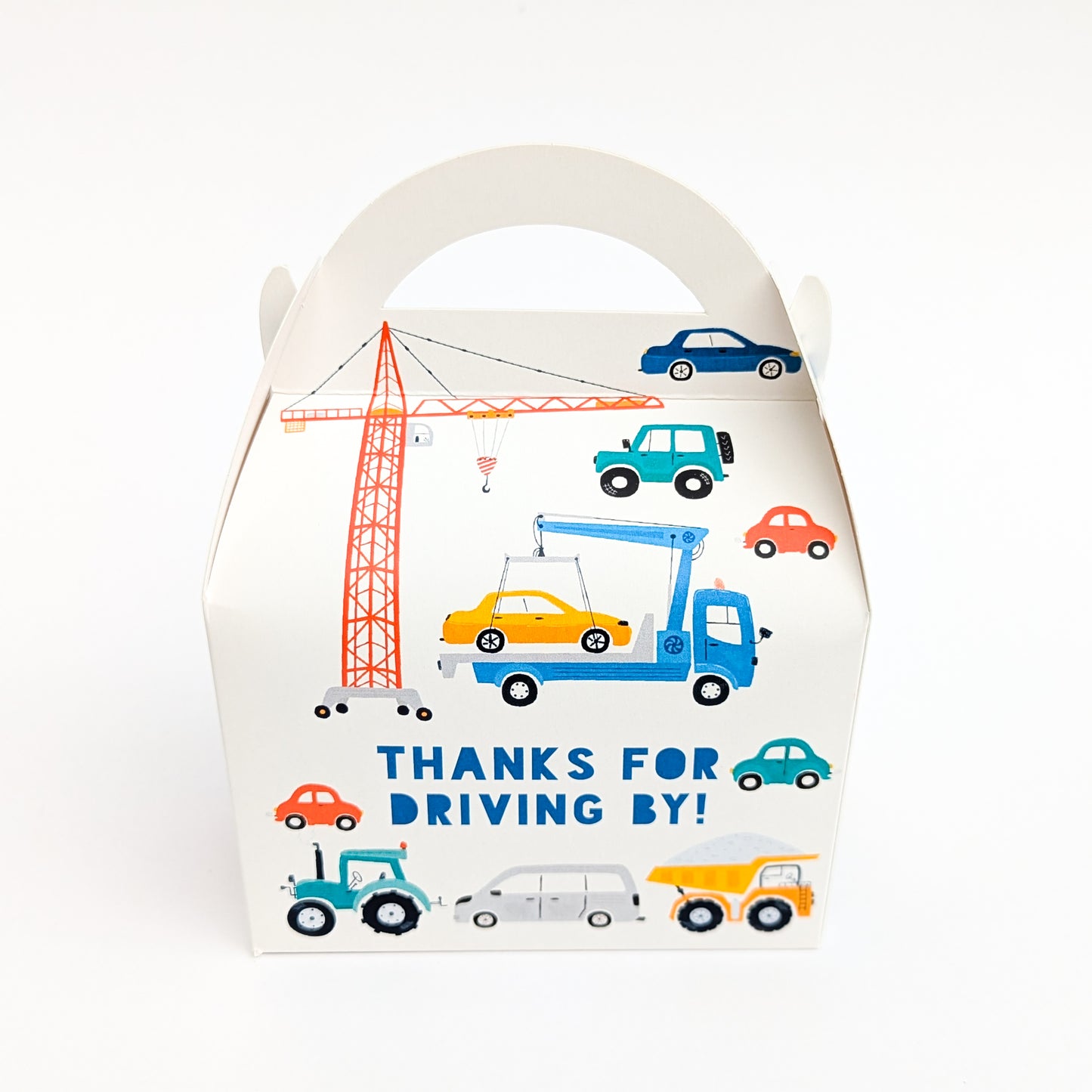 TRANSPORT Cars Trucks Vehicles Personalised Children’s Party Box Gift Bag Favour