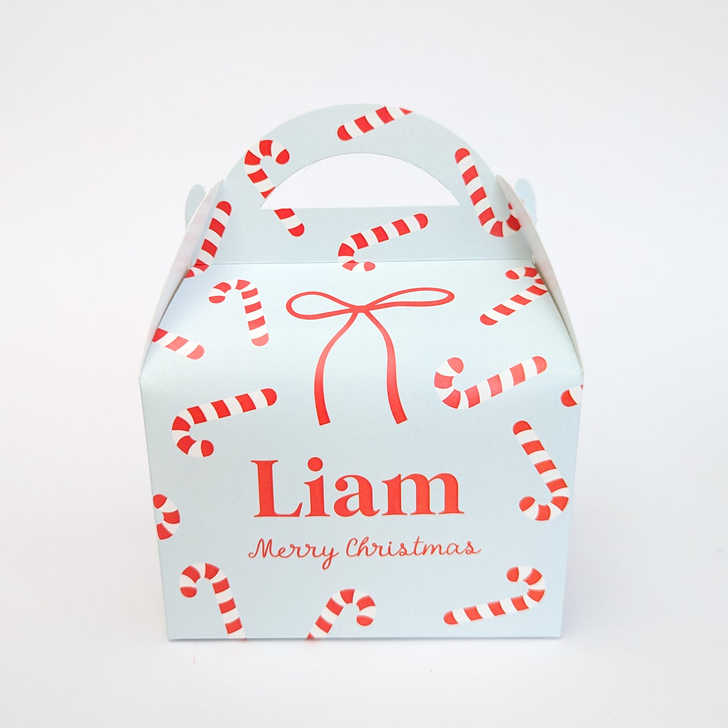 Personalised Candy Cane Christmas Cracker Winter Wonderland Treat Box