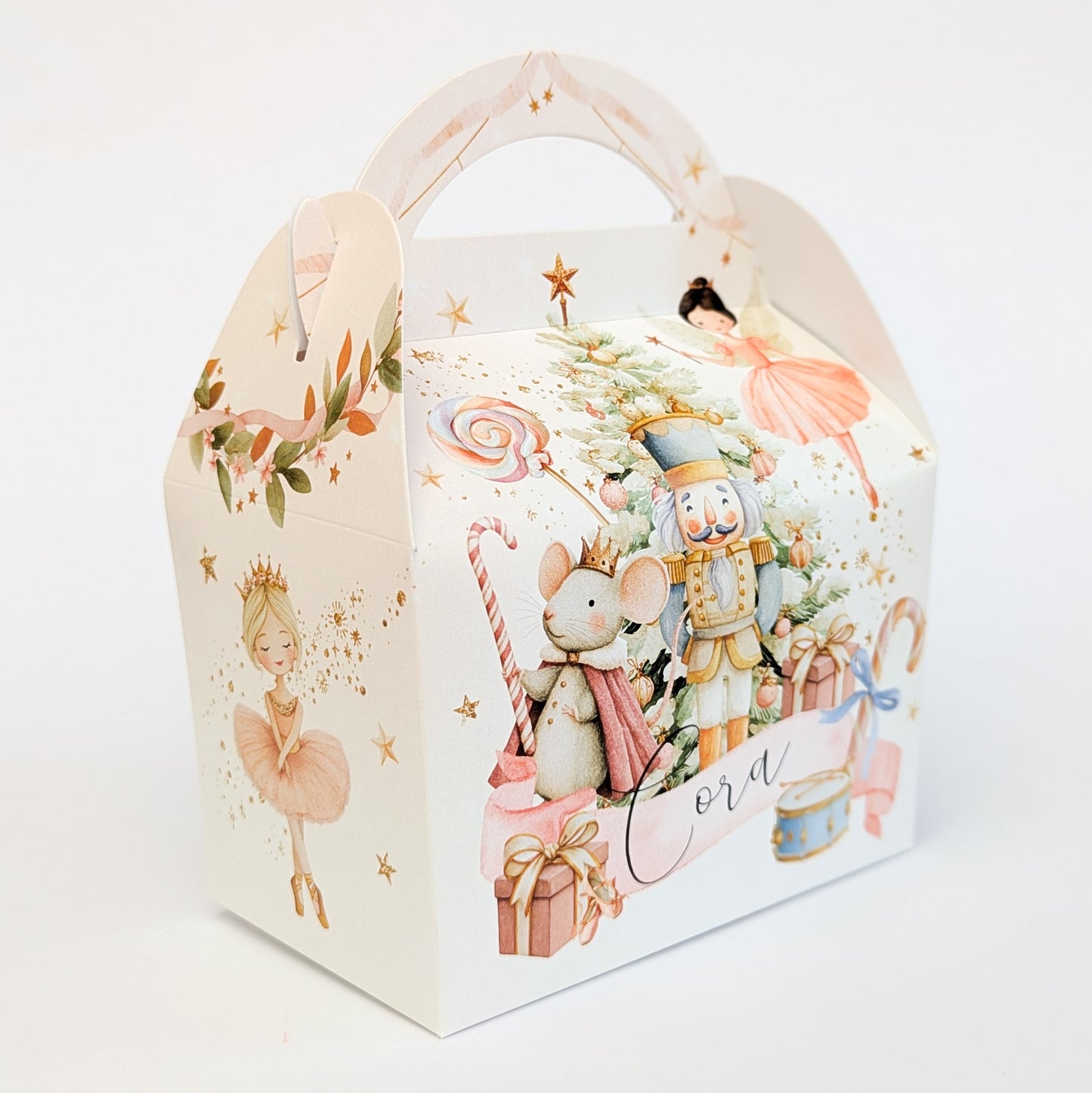 Personalised Nutcracker Christmas Cracker Winter Wonderland Treat Box