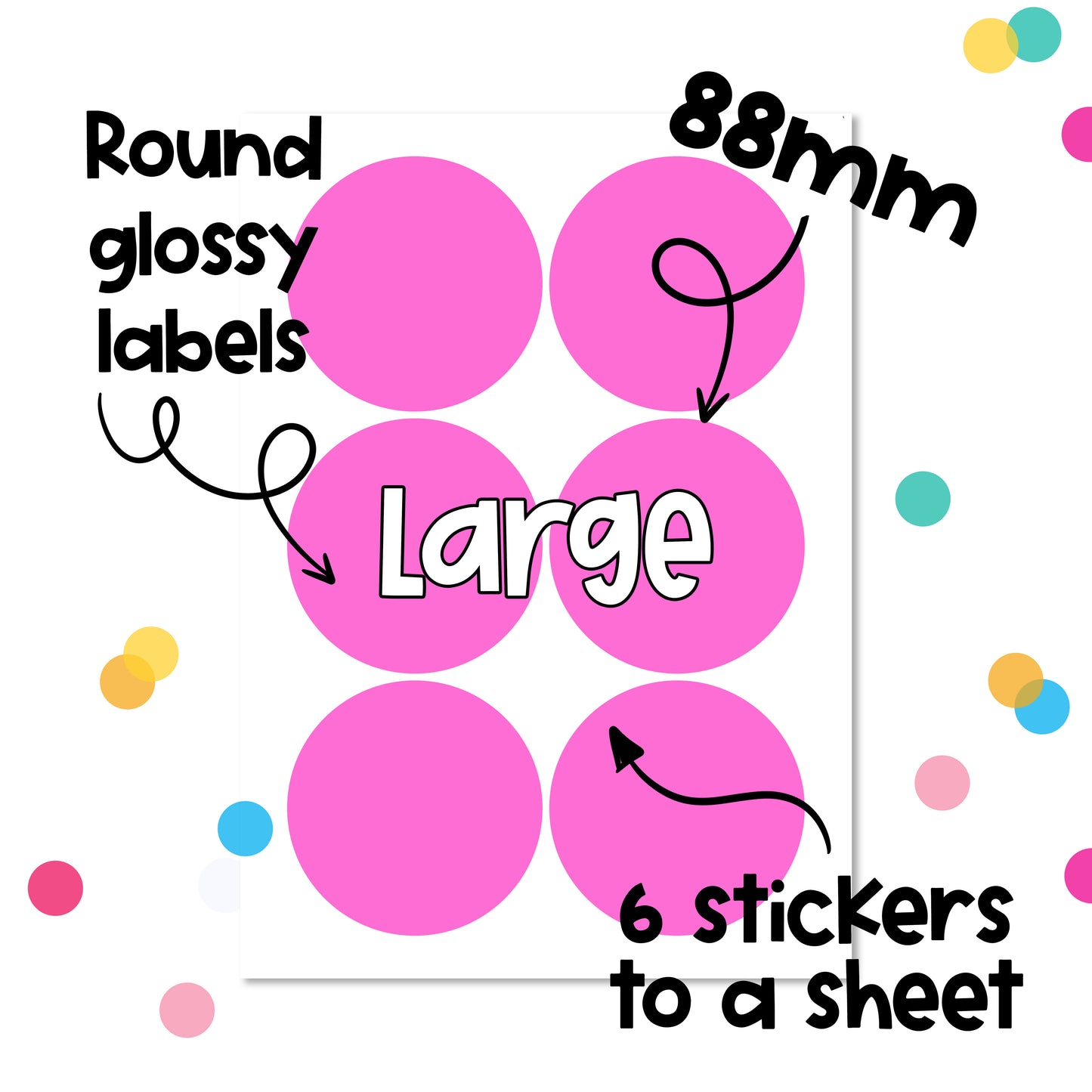 PERSONALISED STICKERS Multiple sizes and colours Teddy Bear Boho Sweet Cone Gift label Trick or Treat