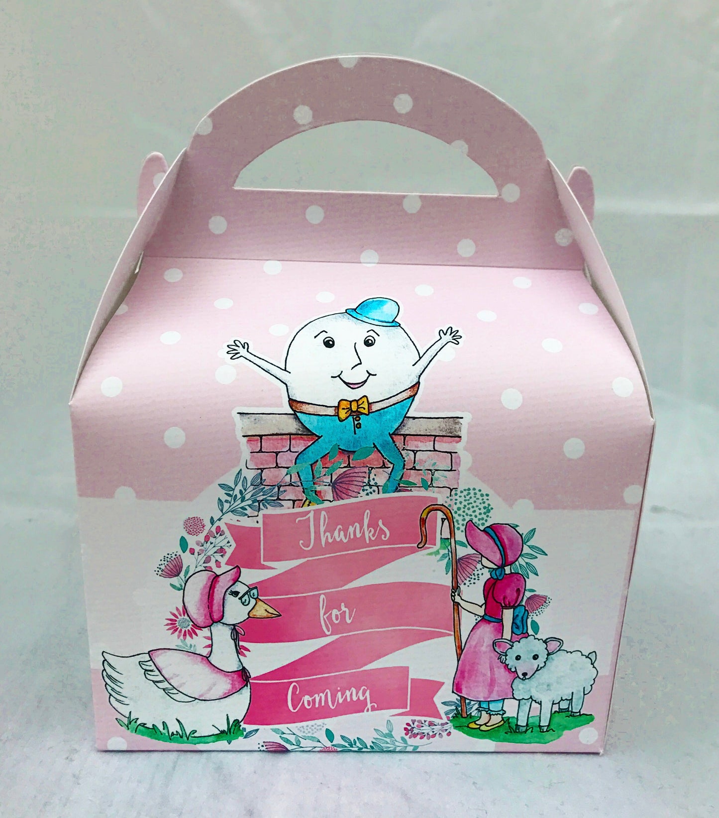 Watercolour Nursery Rhymes Children’s Party Box Gift Bag Favour