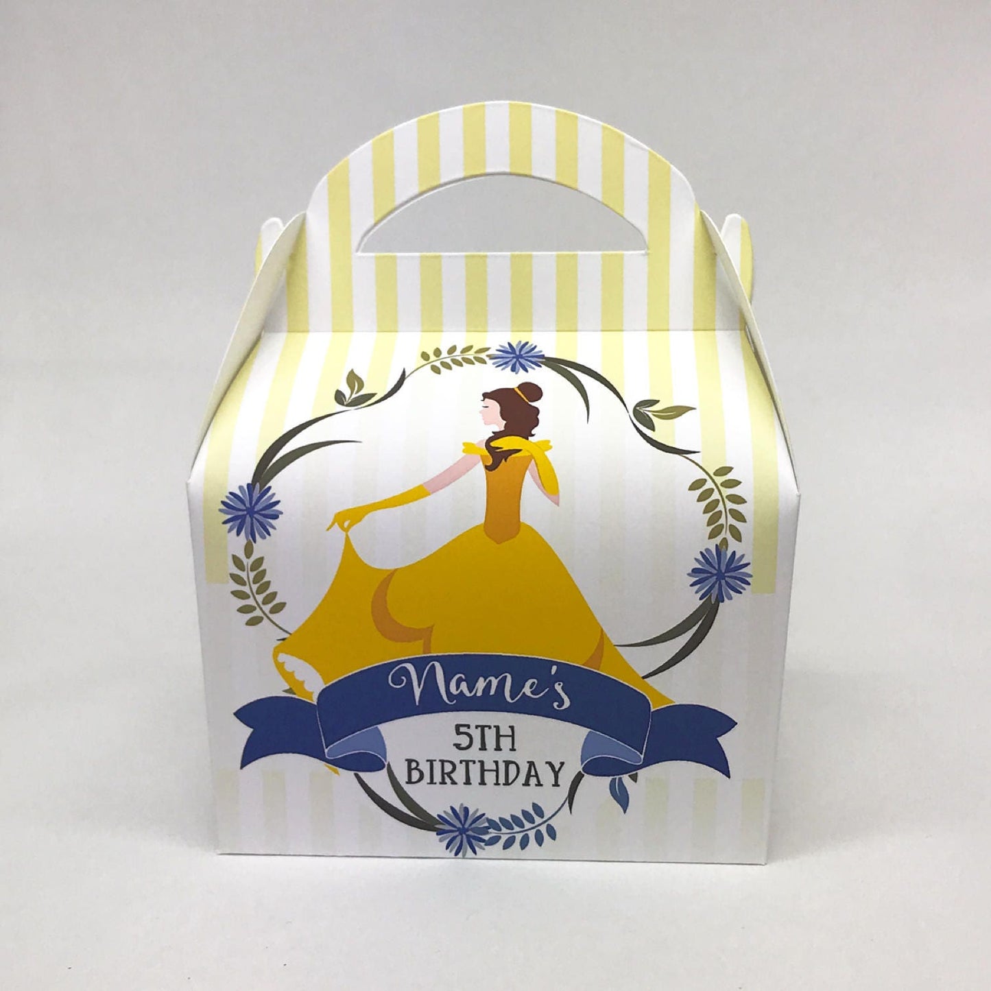 Disney Princess Personalised Children’s Party Box Gift Bag Favour