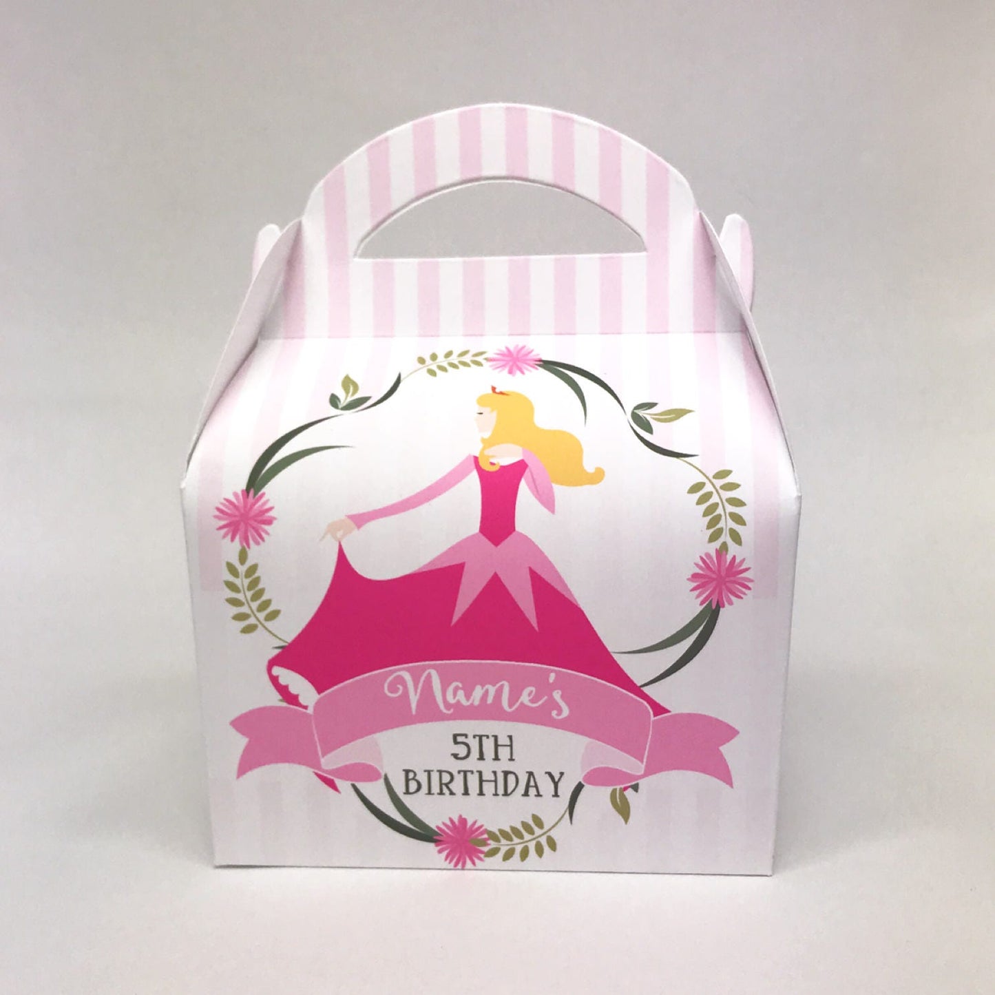 Disney Princess Personalised Children’s Party Box Gift Bag Favour