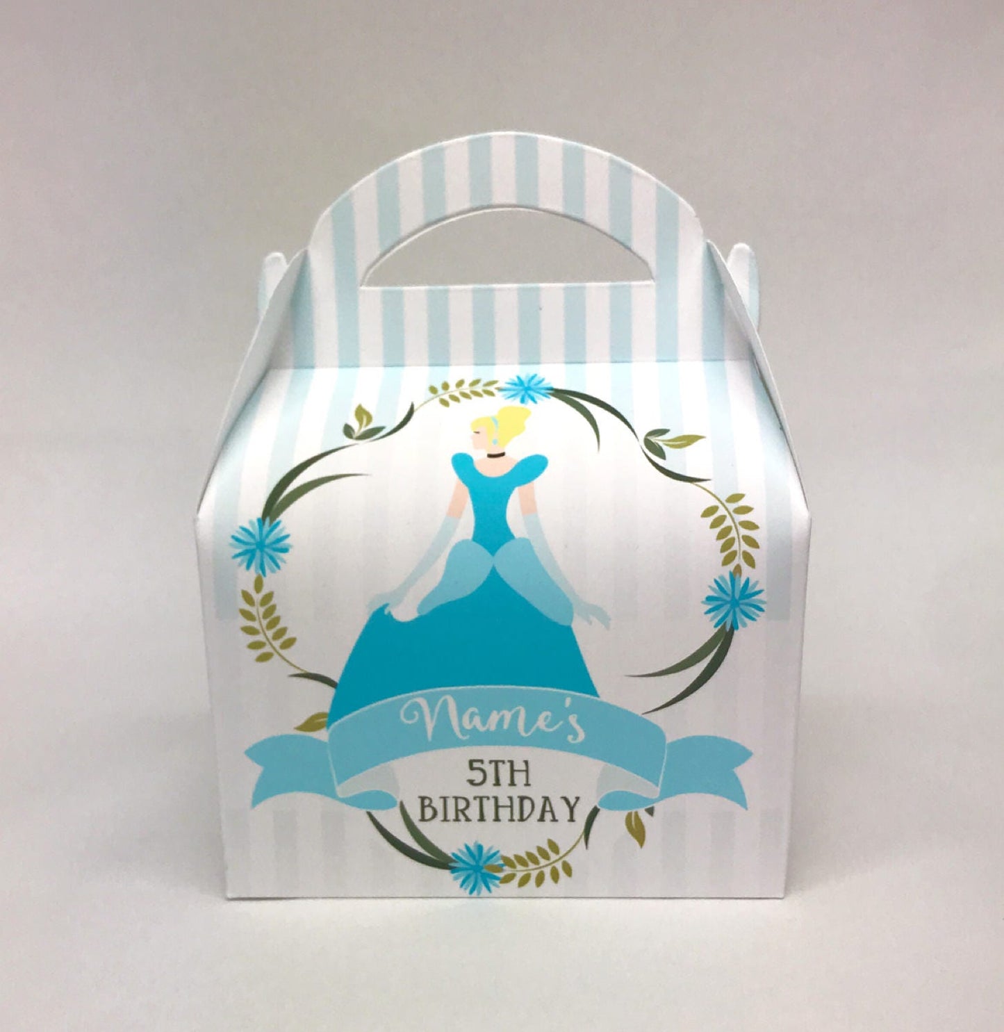 Disney Princess Personalised Children’s Party Box Gift Bag Favour