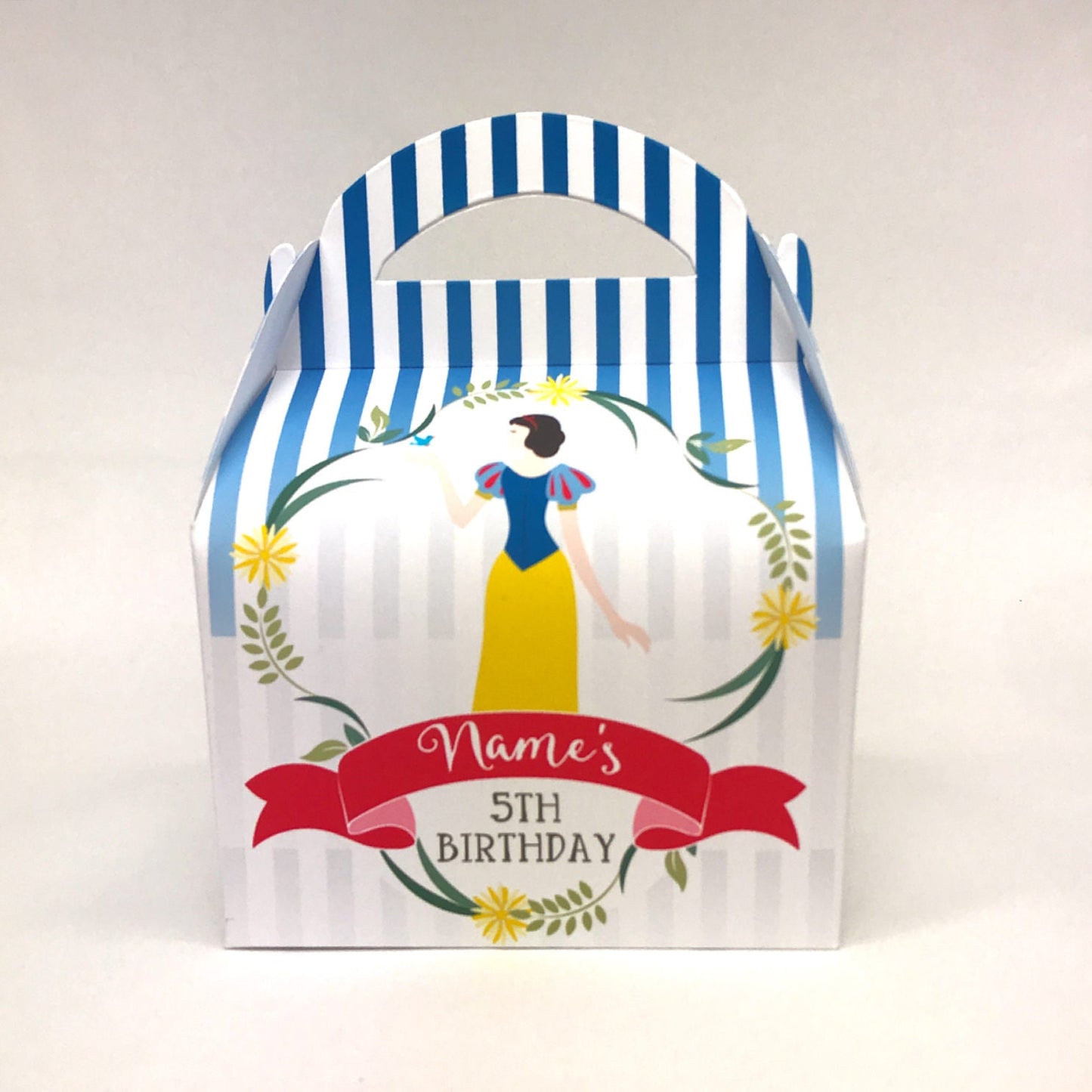 Disney Princess Personalised Children’s Party Box Gift Bag Favour