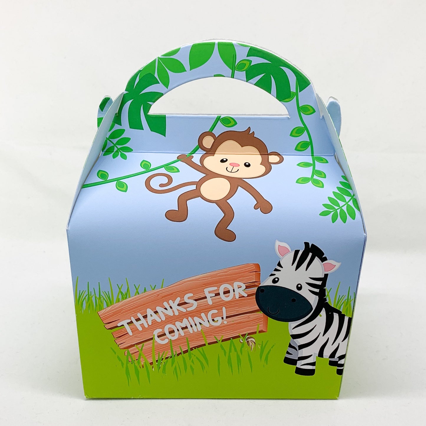 Jungle Animals Personalised Children’s Party Box baby shower Gift Bag Favour