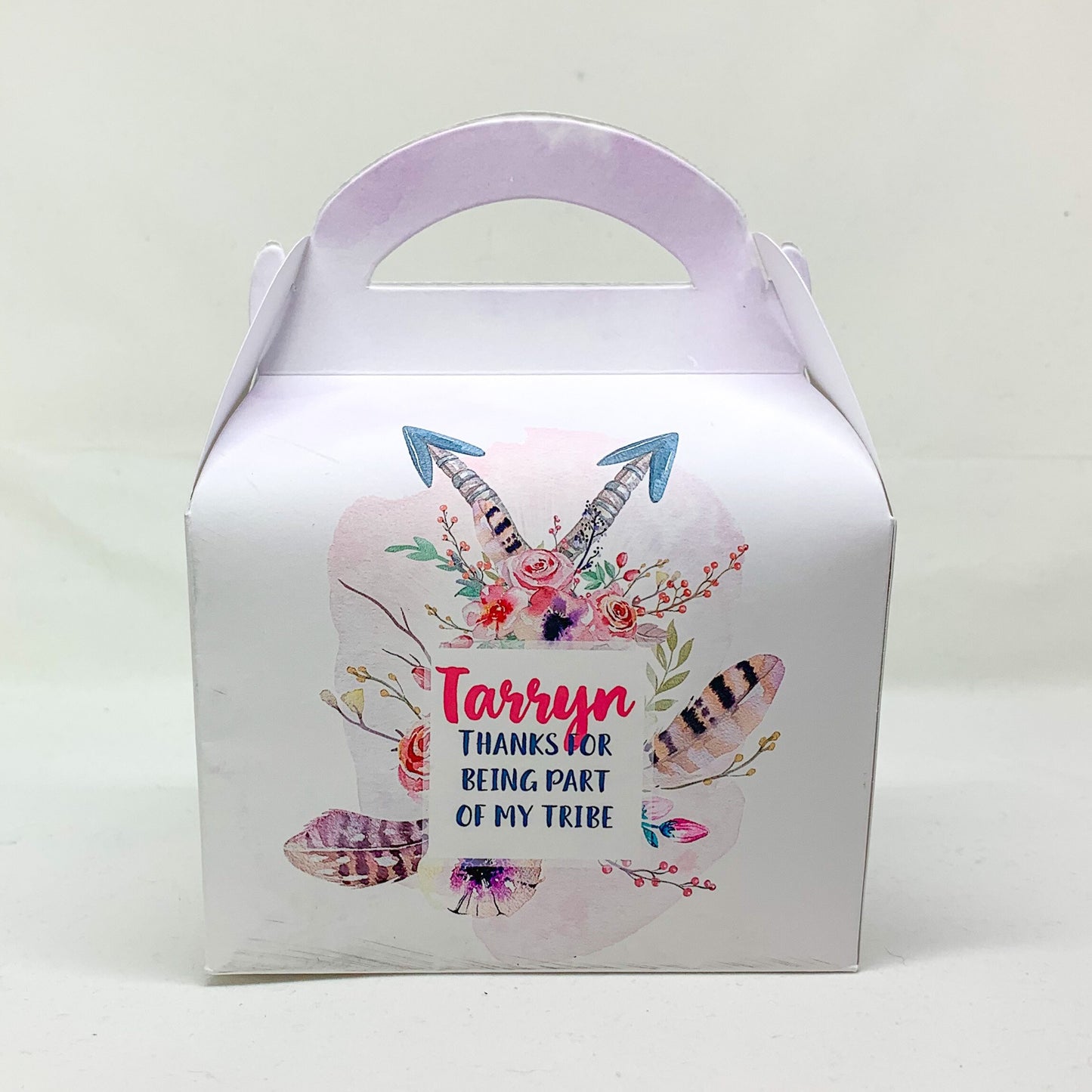 Boho Tribal theme children’s personalised party boxes Hen Party Baby Shower Favour Gift Box