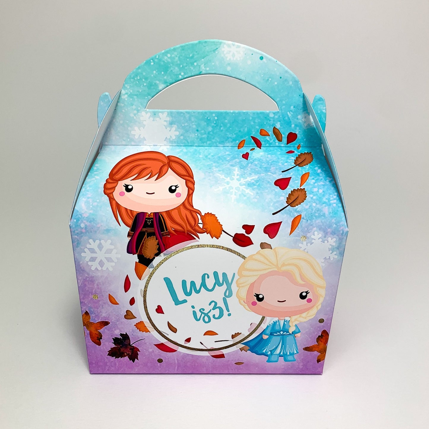 Disney Frozen Inspired Personalised Children’s Party Box Gift Bag Favour