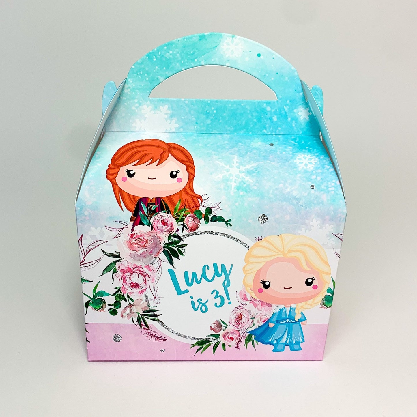 Disney Frozen Inspired Personalised Children’s Party Box Gift Bag Favour