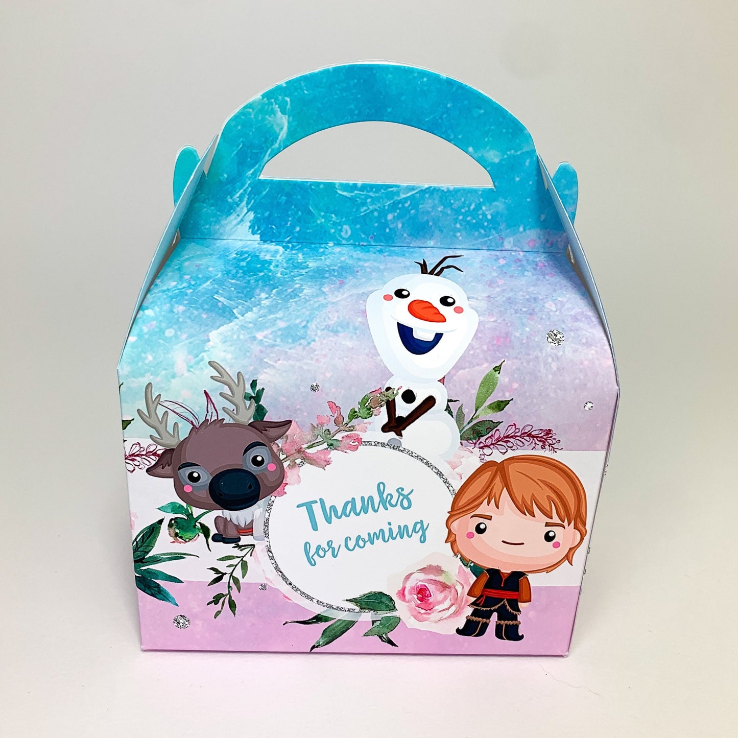 Disney Frozen Inspired Personalised Children’s Party Box Gift Bag Favour