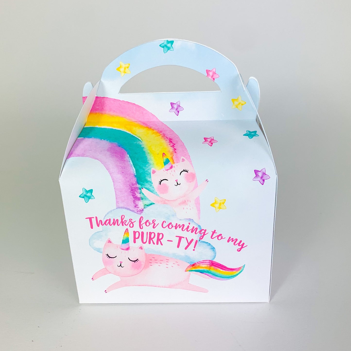 Caticorns Kittycorns Personalised Children’s Party Box Gift Bag Favour