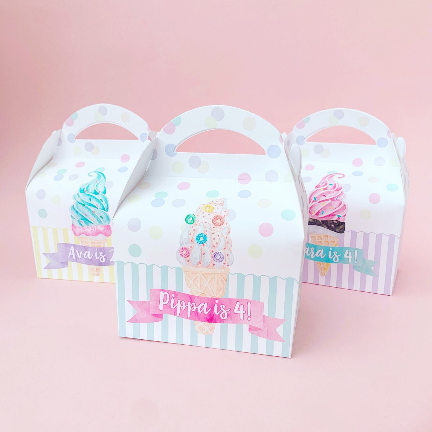 Ice cream and summer daydreams Personalised Children’s Party Boxes