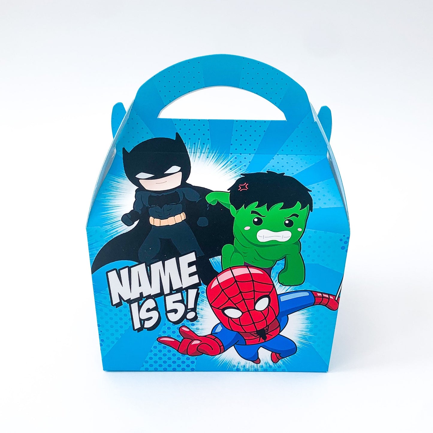 Superhero Personalised Children’s Party Box Gift Bag Favour