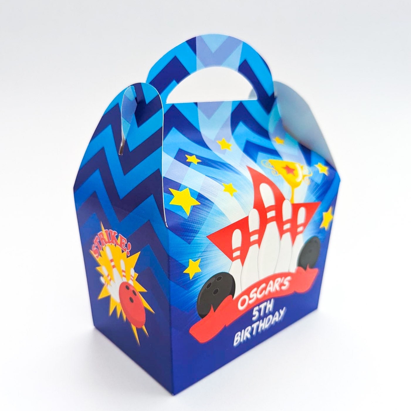 Bowling Party Personalised Children’s Party Box Gift Bag Favour