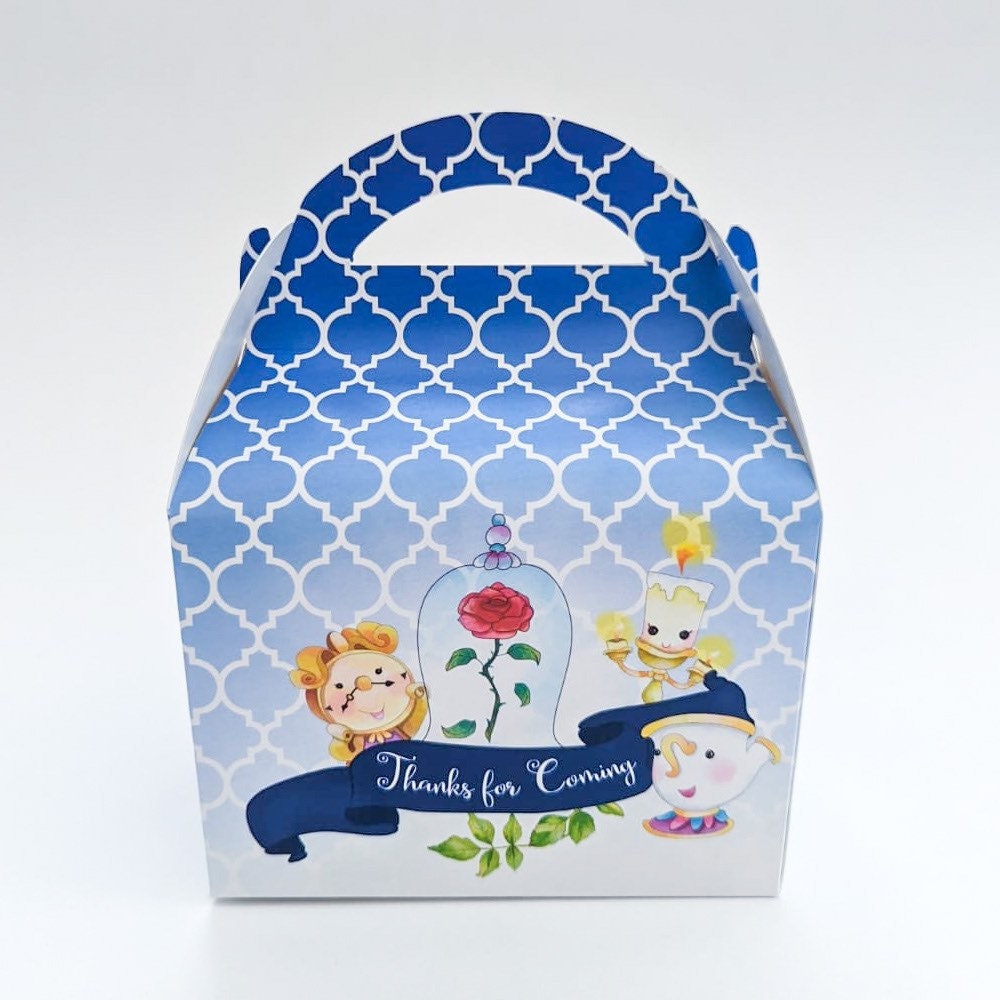 Beauty and the Beast Personalised Children’s Party Box Gift Bag Favour