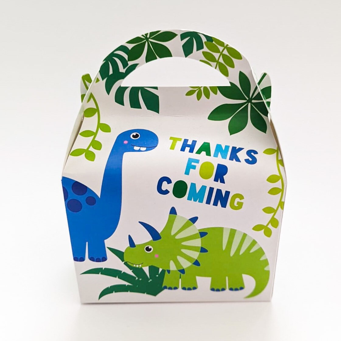 Dinosaurs various colours Personalised Children’s Party Box Gift Bag Favour