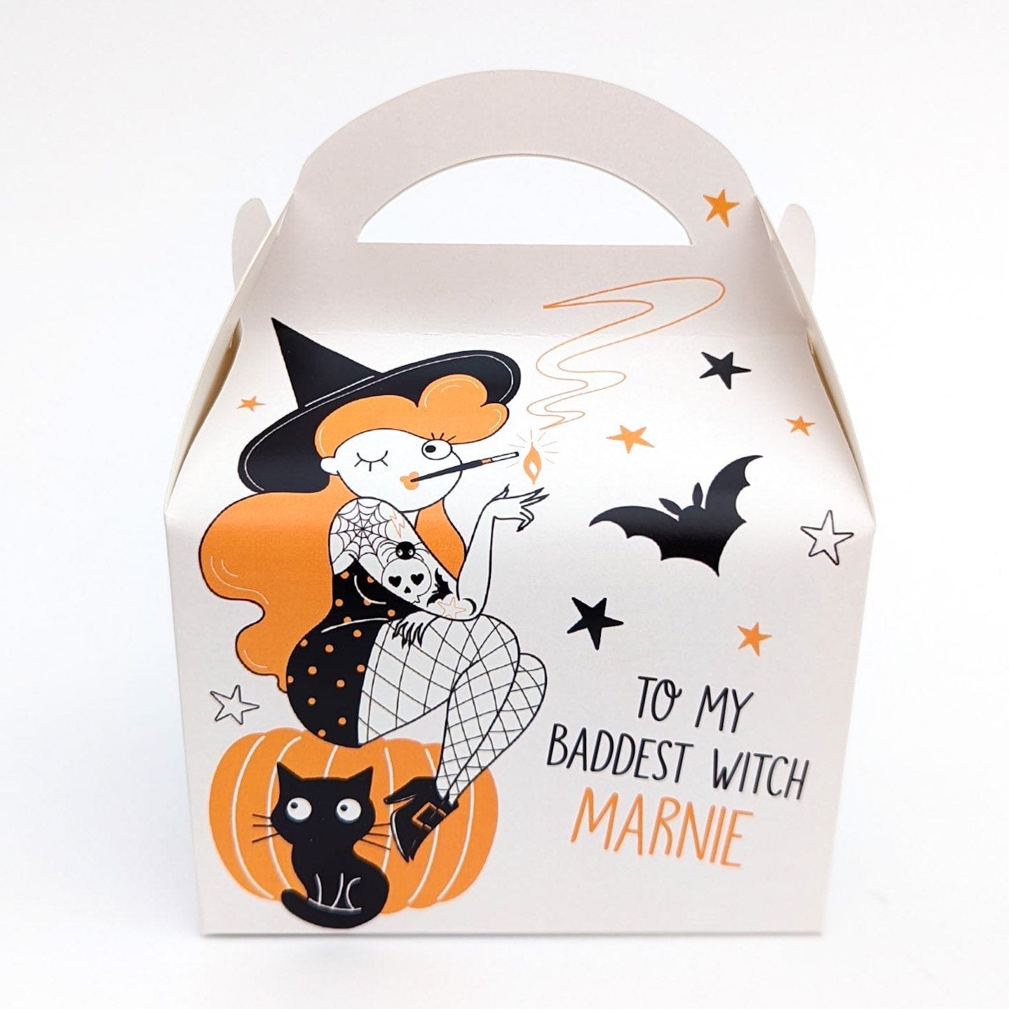 Best Witches adult Halloween watercolor Personalised Children’s Party Box Gift Bag Favour