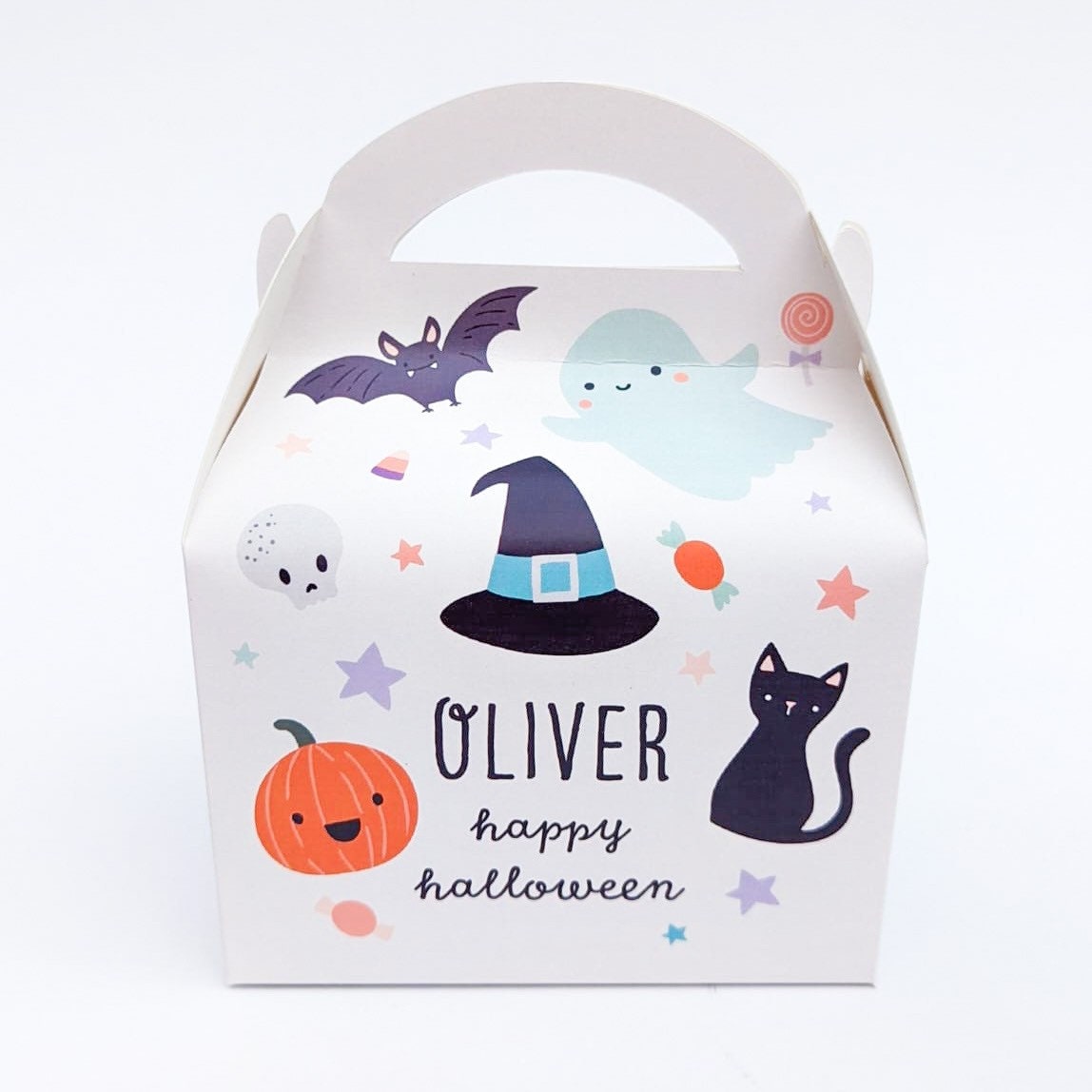 HALLOWEEN Spooky watercolor Personalised Children’s Party Box Gift Bag Favour