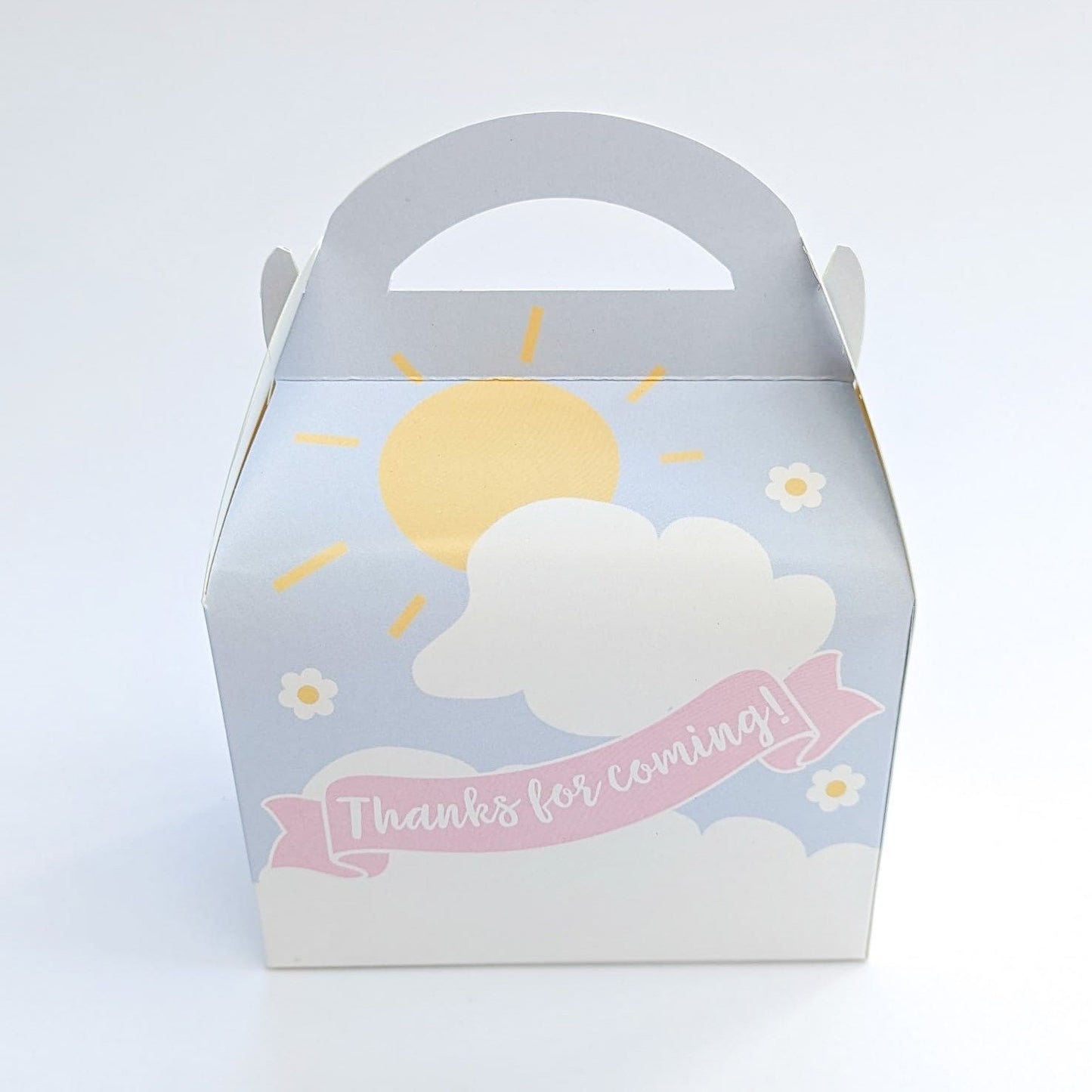 RAINBOW Pastel Pretty Personalised Children’s Party Box Gift Bag Favour