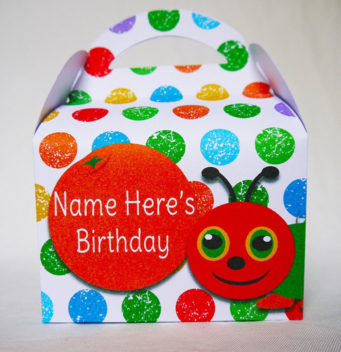 Hungry Caterpillar Personalised Children’s Party Boxes Gift Bag Favour